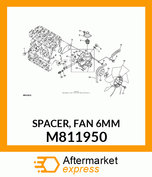 SPACER, FAN 6MM M811950