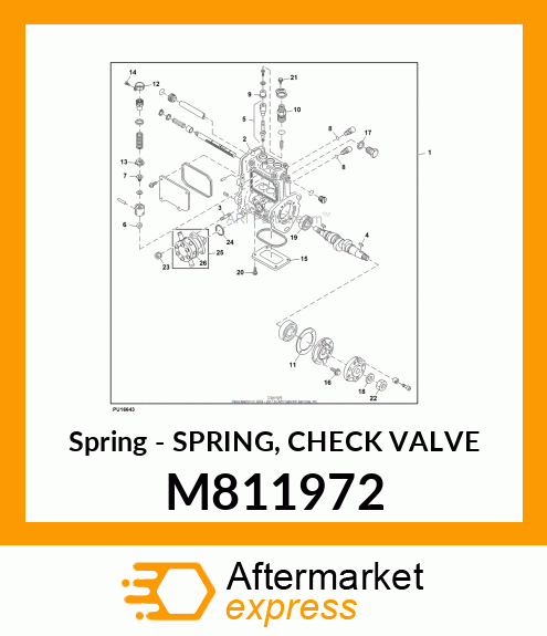 Spring - SPRING, CHECK VALVE M811972