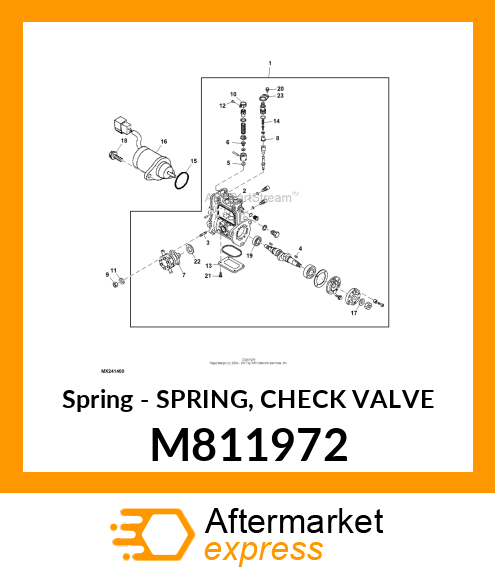 Spring - SPRING, CHECK VALVE M811972