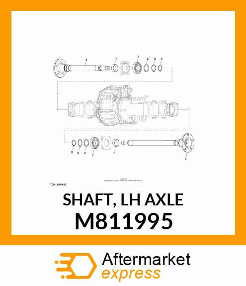 SHAFT, LH AXLE M811995