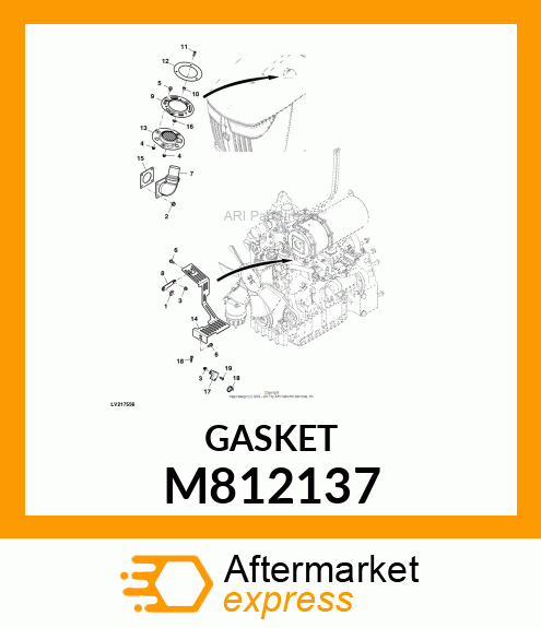 GASKET, SILENCER M812137