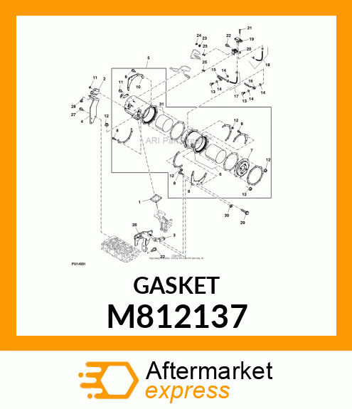 GASKET, SILENCER M812137