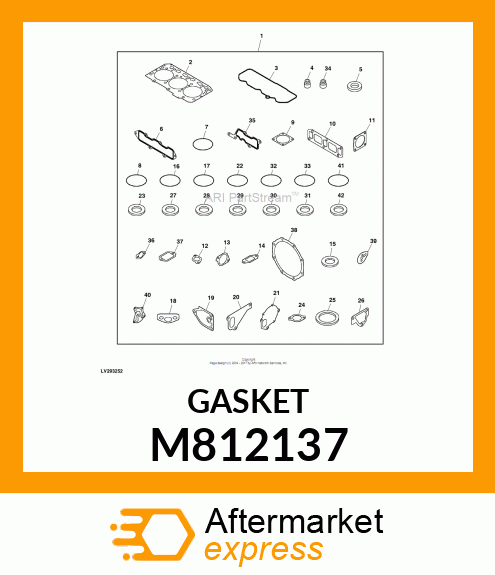 GASKET, SILENCER M812137