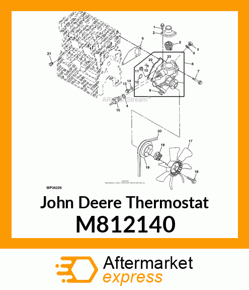 THERMOSTAT 82 DEGREE (180F) M812140