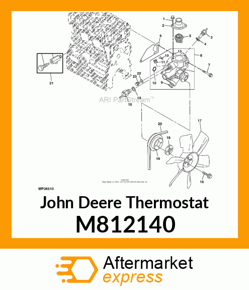 THERMOSTAT 82 DEGREE (180F) M812140