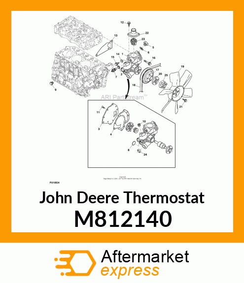 THERMOSTAT 82 DEGREE (180F) M812140