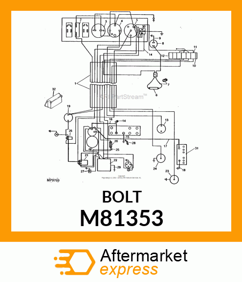 BOLT, BOLT,BATTERY CABLE, 5/16X1.38 M81353