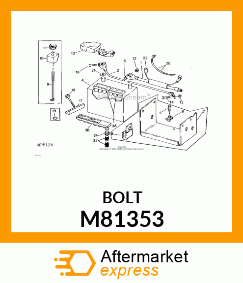 BOLT, BOLT,BATTERY CABLE, 5/16X1.38 M81353