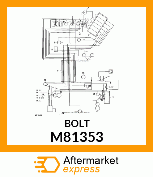 BOLT, BOLT,BATTERY CABLE, 5/16X1.38 M81353