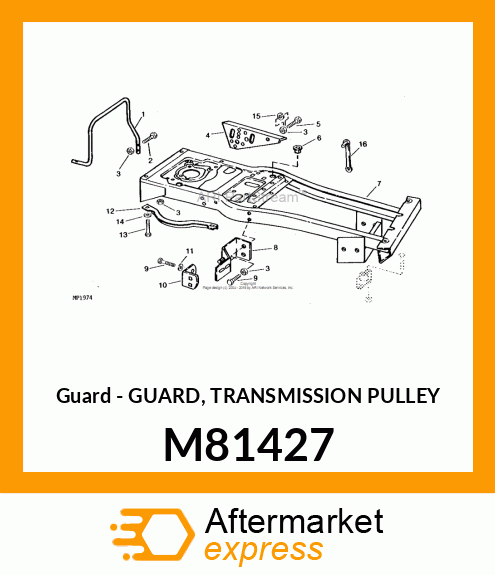 Guard - GUARD, TRANSMISSION PULLEY M81427