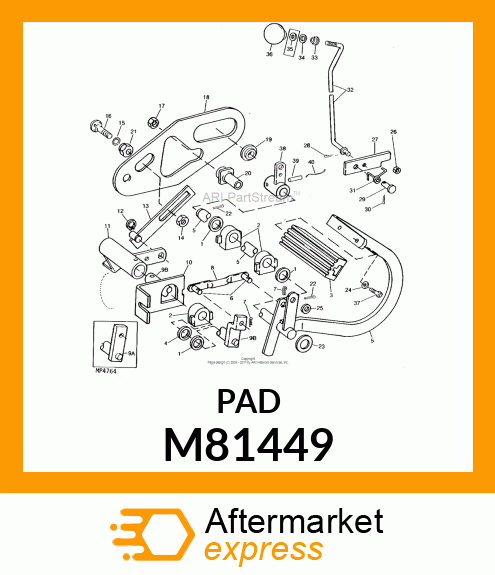 PAD, INNER PEDAL M81449