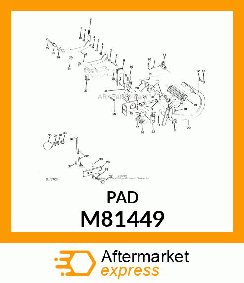 PAD, INNER PEDAL M81449