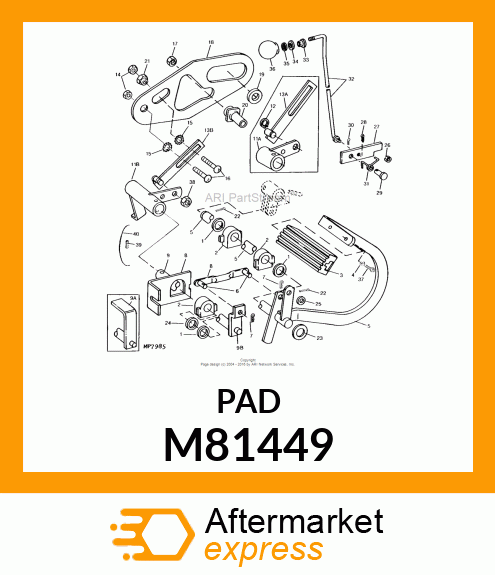 PAD, INNER PEDAL M81449