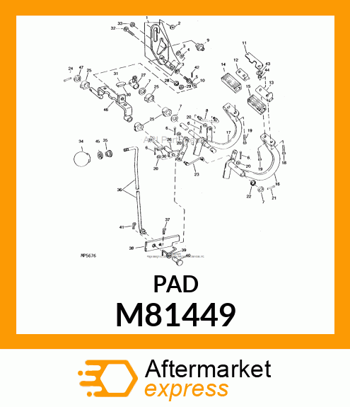 PAD, INNER PEDAL M81449