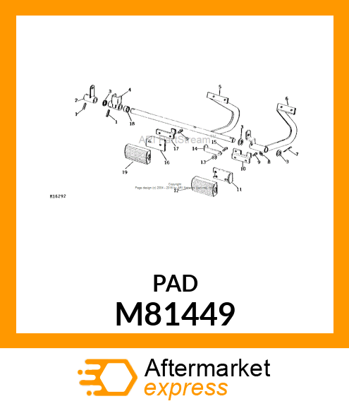 PAD, INNER PEDAL M81449