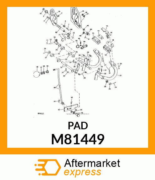 PAD, INNER PEDAL M81449