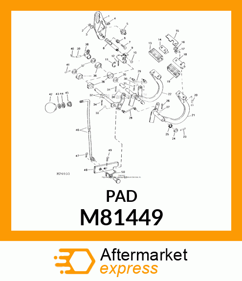 PAD, INNER PEDAL M81449