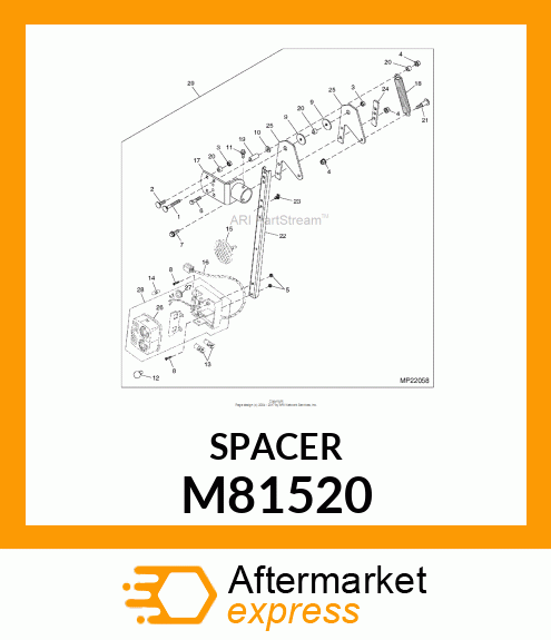 SPACER, HANDLE M81520