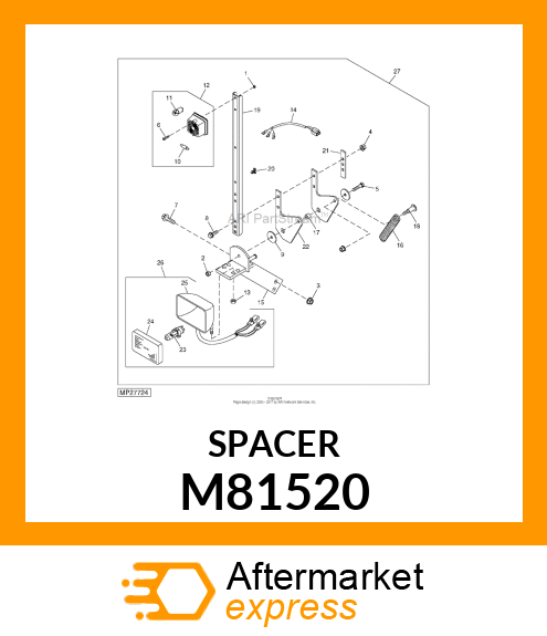 SPACER, HANDLE M81520