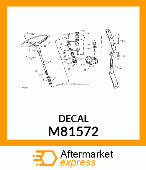 LABEL, STEERING WHEEL INSERT M81572