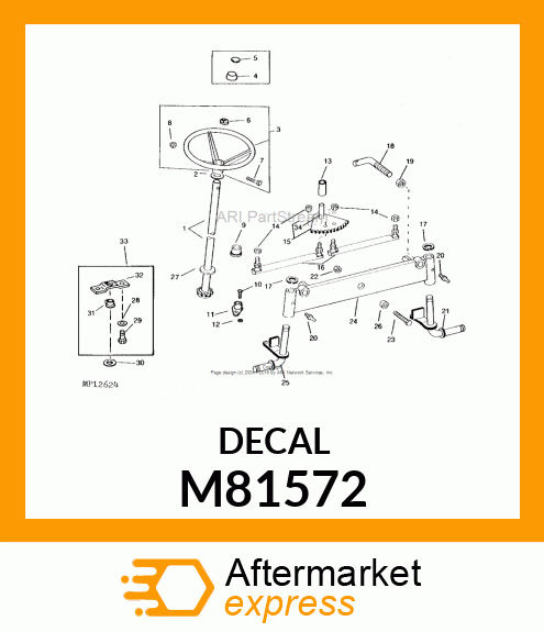 LABEL, STEERING WHEEL INSERT M81572