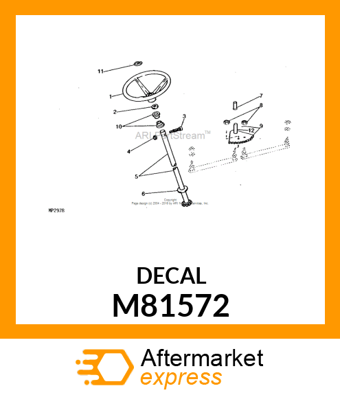 LABEL, STEERING WHEEL INSERT M81572