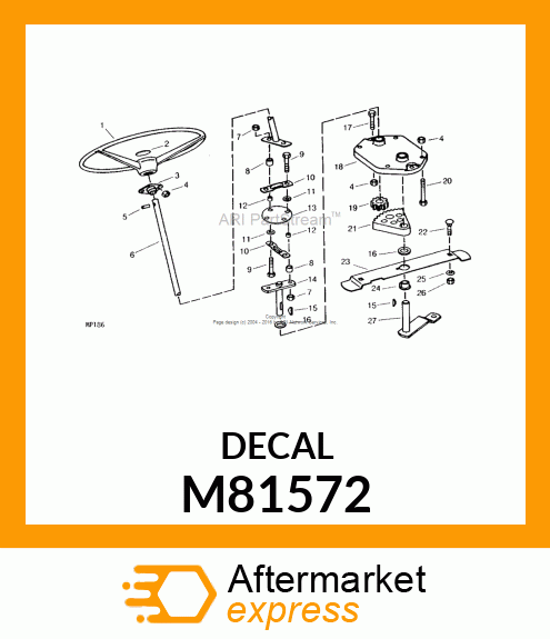 LABEL, STEERING WHEEL INSERT M81572