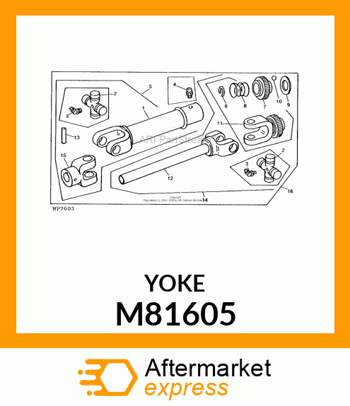 Universal Joint Yoke M81605