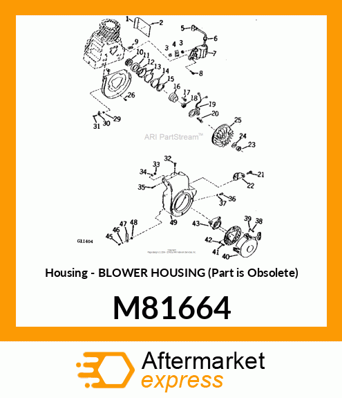 Housing - BLOWER HOUSING (Part is Obsolete) M81664