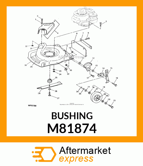 BUSHING, STEERING PIVOT M81874