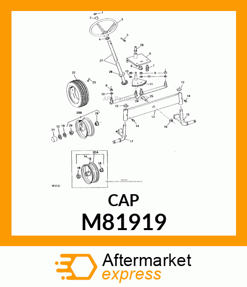 CAP, WHEEL M81919