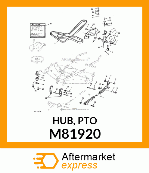 HUB, PTO M81920