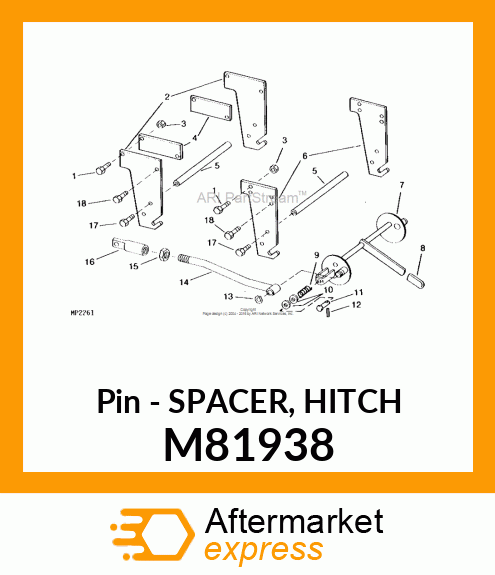 Pin - SPACER, HITCH M81938
