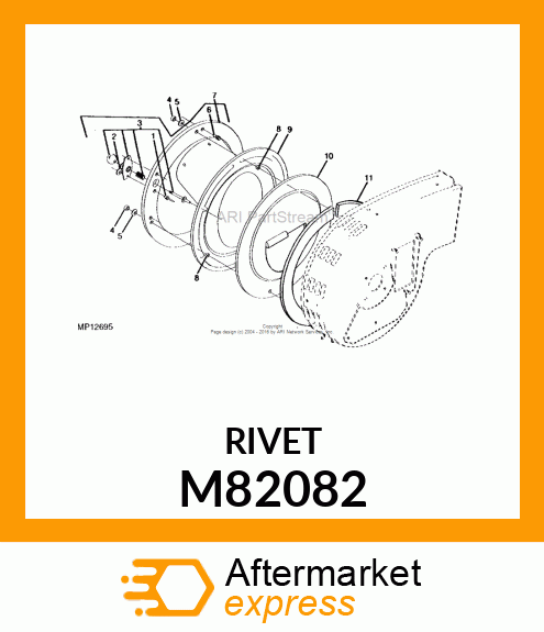 5PK Pop Rivet Pur M82082