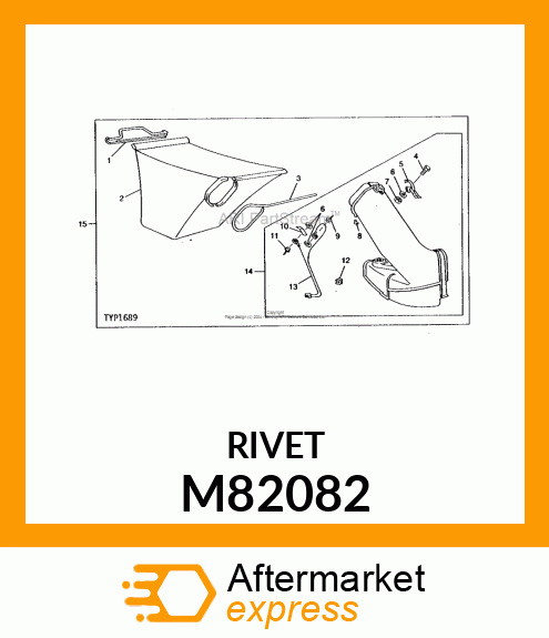 5PK Pop Rivet Pur M82082