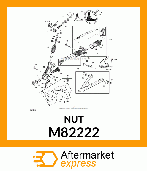 LOCK NUT, NUT, LOCK PREVAILING TORQ M82222