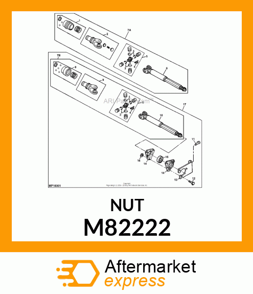 LOCK NUT, NUT, LOCK PREVAILING TORQ M82222