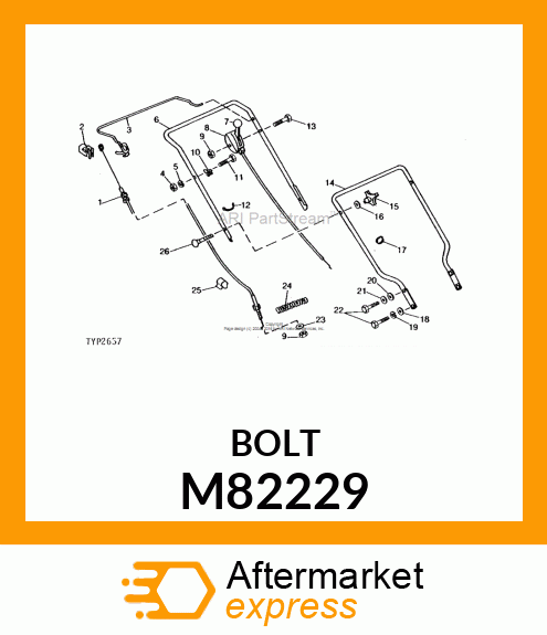 BOLT, HANDLE M82229