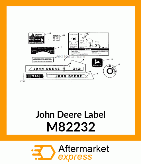 LABEL, FREE WHEELING VALVE M82232