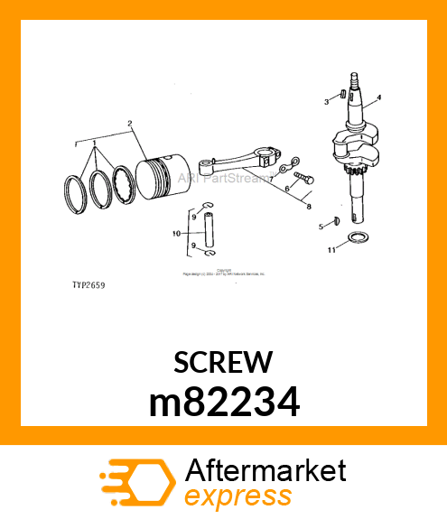 SCREW, CONNECTING ROD (2/PKG) m82234