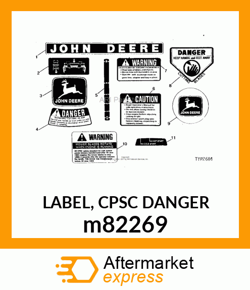 LABEL, CPSC DANGER m82269