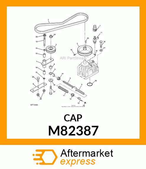 CAP, RETURN SPRING END M82387