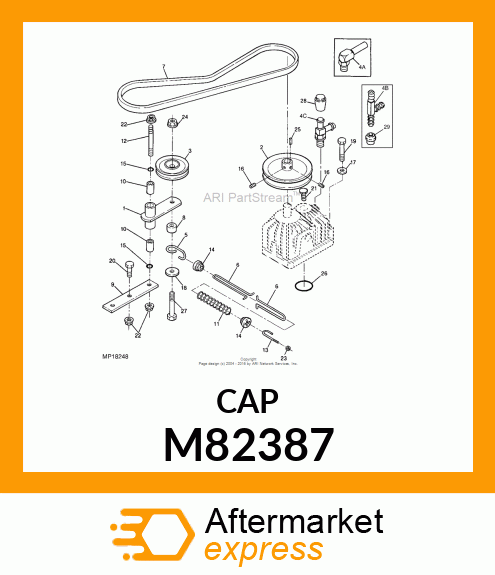 CAP, RETURN SPRING END M82387