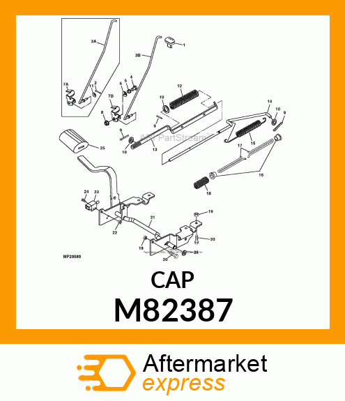 CAP, RETURN SPRING END M82387