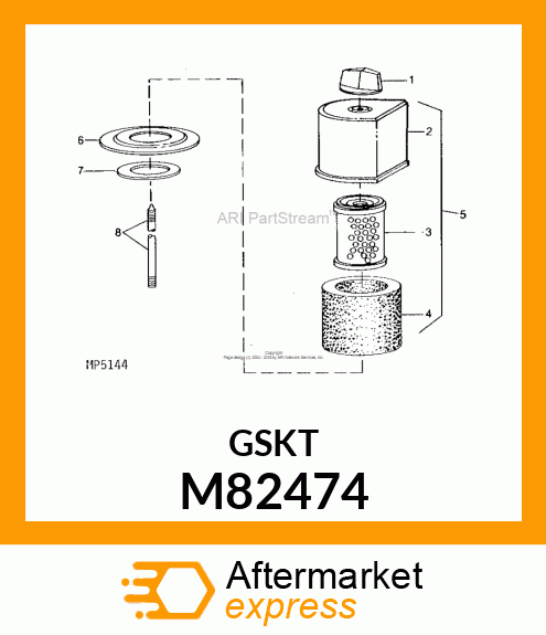 Gasket - AIR CLEANER MOUNTING GASKET-PUR M82474