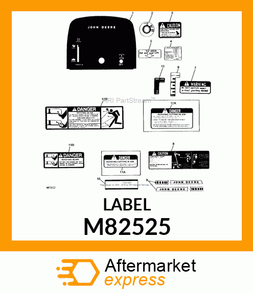 LABEL, CAUTION M82525