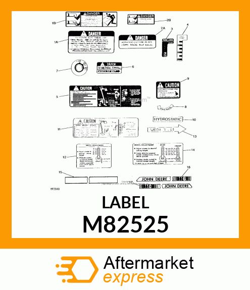 LABEL, CAUTION M82525