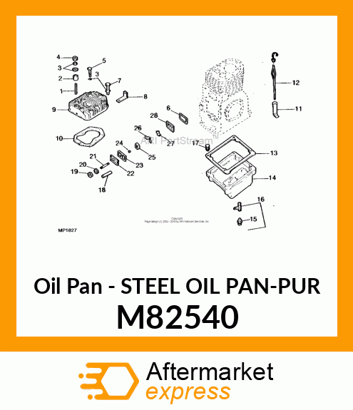 Oil Pan - STEEL OIL PAN-PUR M82540