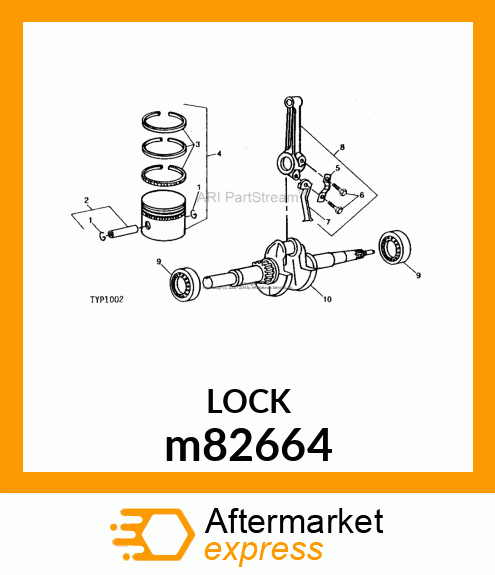 LOCK, CONNECTING ROD SCREW m82664