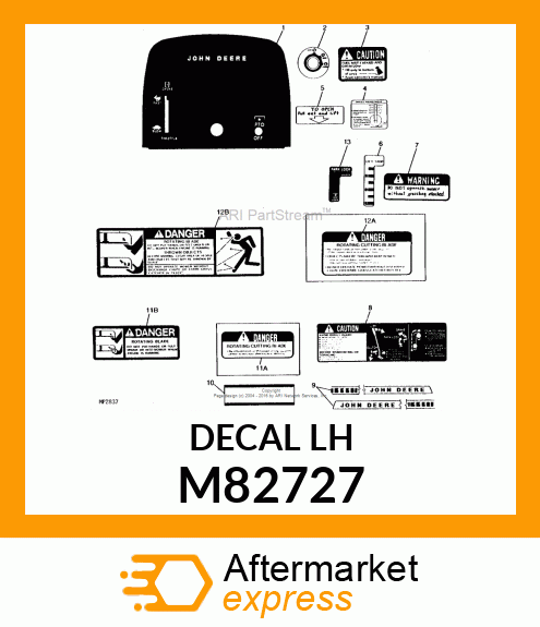 Label Lh Hood Trimstrip M82727